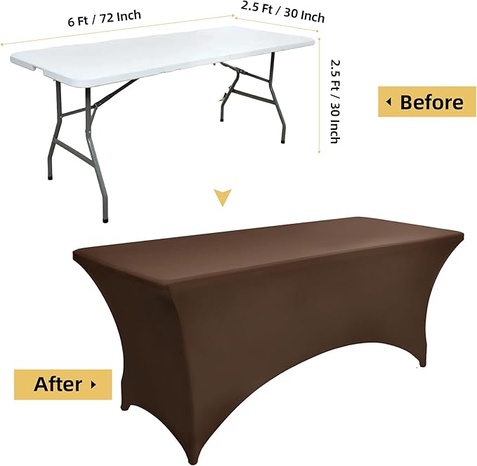 6-Pack 6ft Spandex Table Covers - Image 7