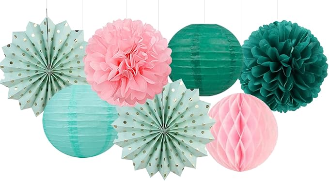 Sage-Green Pink-Gold Baby-Shower Party Decorations - Image 6