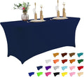 IVAPUPU 6FT Table Cloth for Rectangular Fitted Events Stretch Jean Blue Table by IVAPUPU