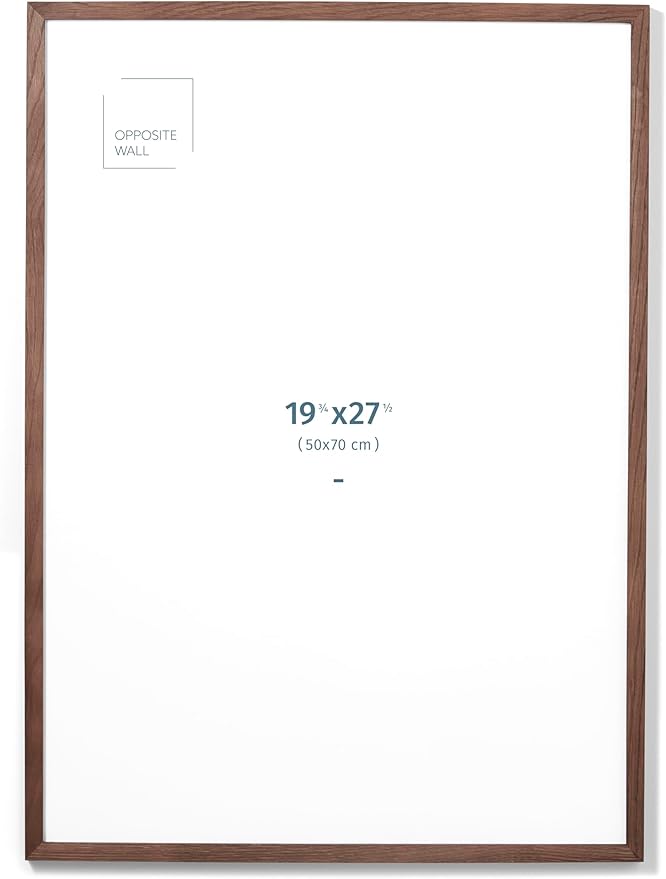Opposite Wall - 50x70 cm - Dark Oak Wood Picture Frame - Lightweight, Versatile by OppositeWall