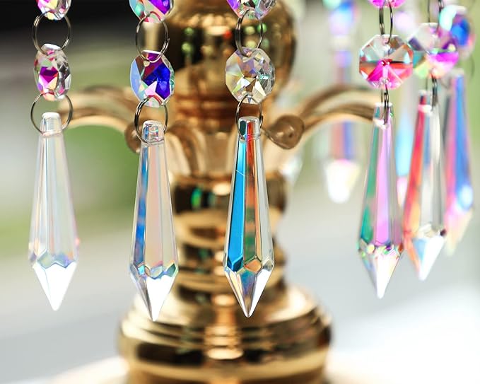 H&D HYALINE & DORA 20pcs 55mm Suncatcher Aurora Chandelier Icicle Crystal - Image 5