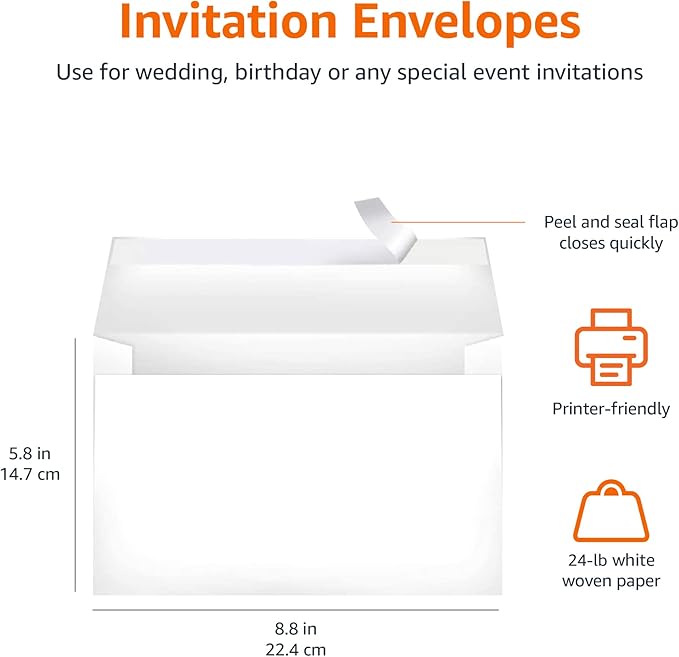 Amazon Basics A9 Blank Invitation Envelopes - Image 8