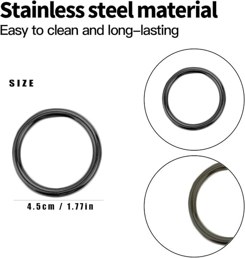 10 Pcs Black Napkin Rings - Image 2
