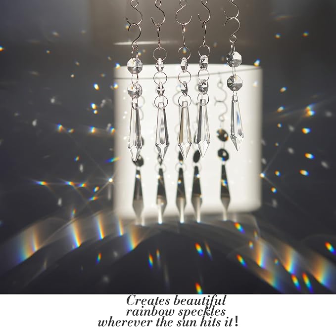 20pcs 55mm Chandelier Icicle Crystal Prism Suncatcher, Crystals - Image 5