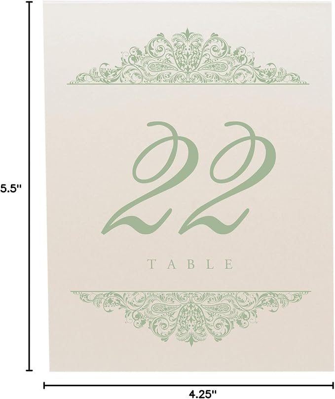 Paisley Wedding Table Numbers, Double Sided, Tent or Use in a Stand - Image 5