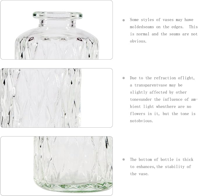 20 Pcs Prismatic Flower Bud Vases, Loose Transparent Flower Bud Vases, Small - Image 6