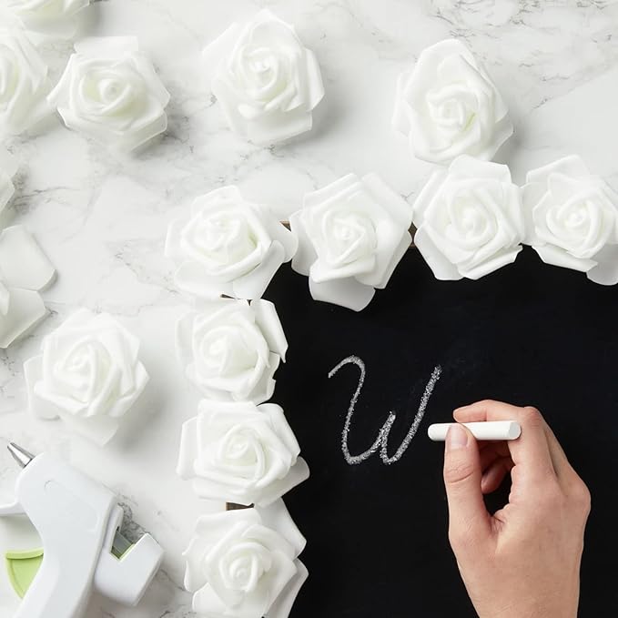 Juvale White Flowers Artificial Roses - Image 7
