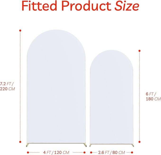 Set of 2 Arch Backdrop Cover, High Elastic Wrinkle-Resistant Arch Cover - Image 6