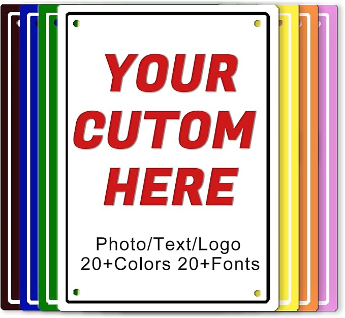Custom Signs Outdoor Metal, Personalized Street Sign, Create Your Own by POKEHAND
