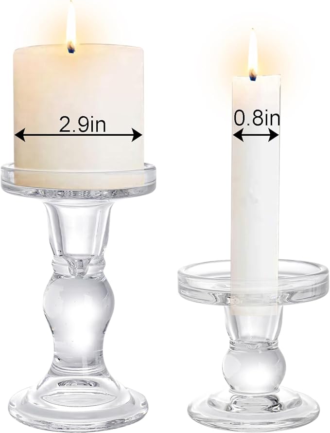 Okllen Set of 6 Glass Candle Holders, Wedding Centerpieces, Living Room - Image 3
