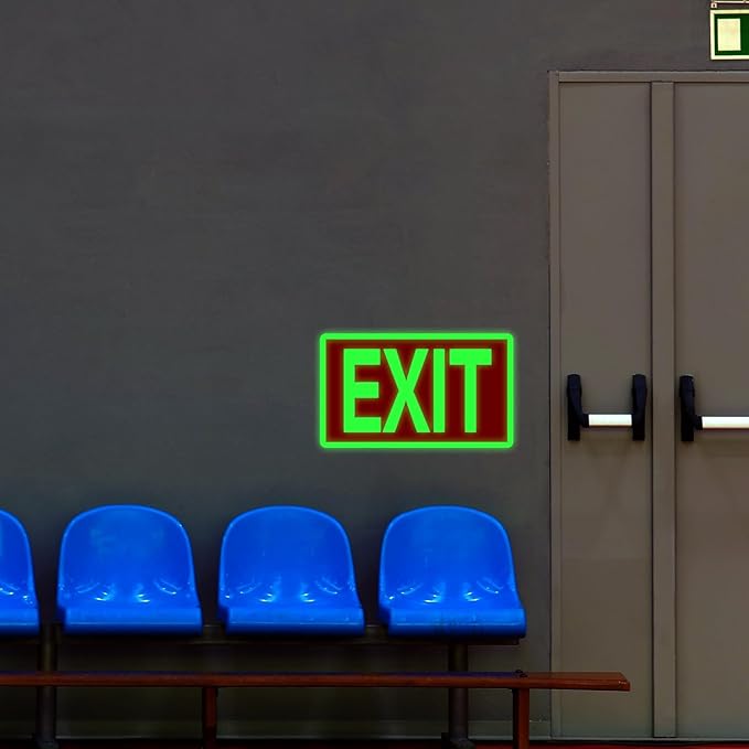 10 Pcs Glow in the Dark Exit Signs - Image 6