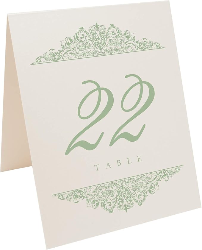 Paisley Wedding Table Numbers, Double Sided, Tent or Use in a Stand - Image 2