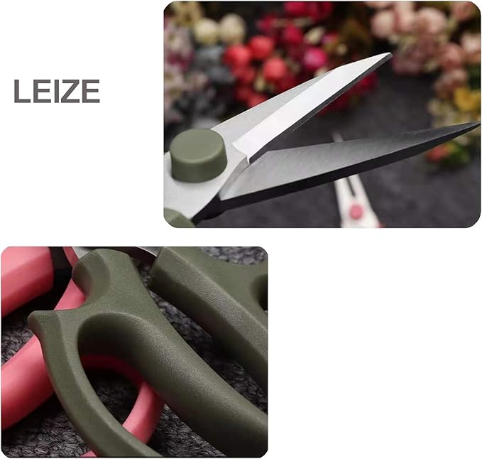 Leize Flower Scissors, Premium Thickened Stainless Steel Floral Shears - Image 3