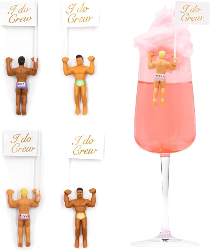NPW Drinking Buddies Bride Squad, Bachelorette Drink Markers, Party Accessories by NPW-USAInc