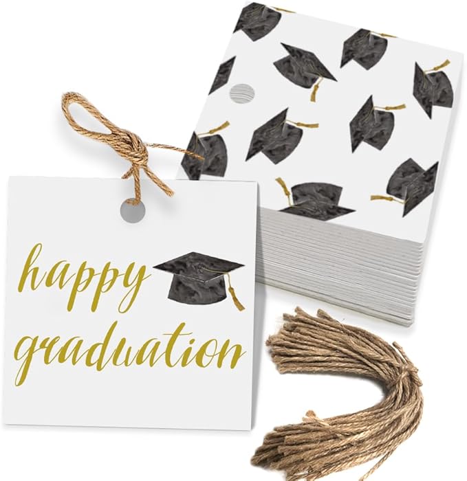 50 Pcs Graduation Gift Tags, Congrats Grad Party Favors Gift Tags by Aukolass