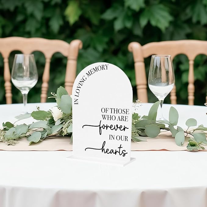 In Loving Memory Wedding Sign Memorial Sign Decor Stuff Acrylic Arch Memory - Image 3