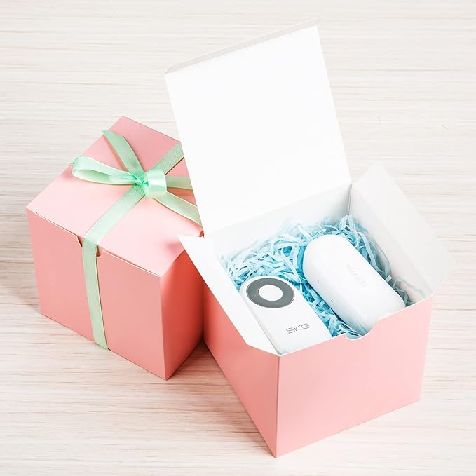 GEFTOL Small Pink Gift Box 50 Pack 4x4x4 inches Fold Box Easy Assemble Paper - Image 5