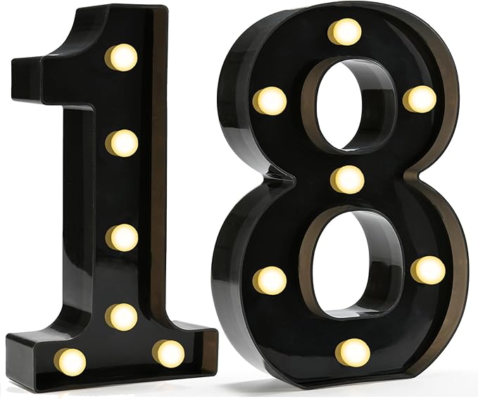 Pooqla Decorative Led Light Up Number Letters by Pooqla