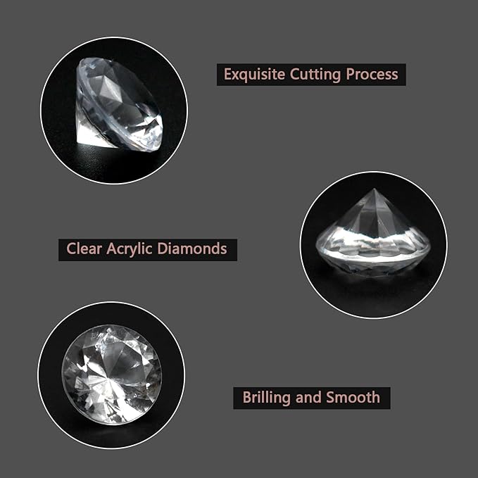 1000 pcs Acrylic Diamond Gems - Image 3
