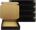 24 Pack 10 x 10x 2 Inches Shipping Boxes，Black 3 Layers Corrugated Cardboard Box by Livejun