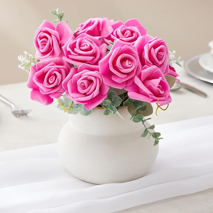 Juvale Artificial Roses - 3 in Heads - Image 5