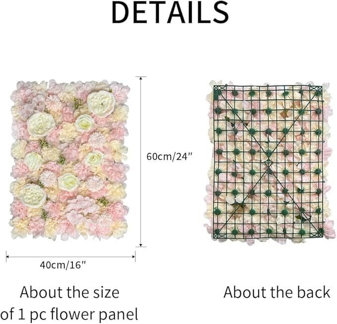 Artificial 3D Flower Wall Panel - Image 6