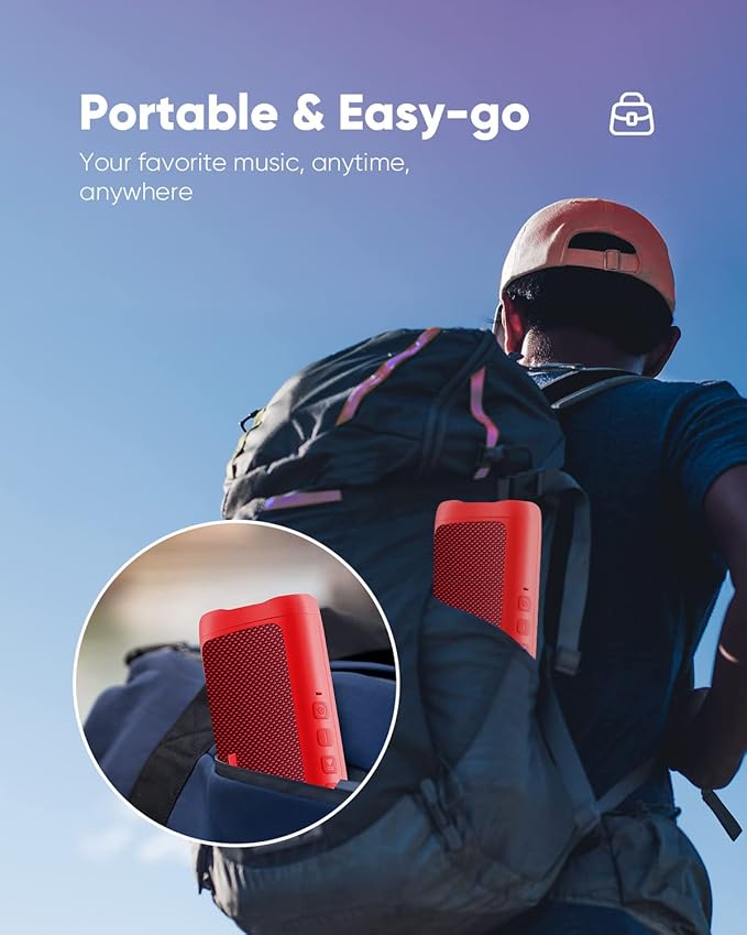 Bluetooth Speaker with HD Sound, Portable Wireless, IPX5 Waterproof, TWS Pairing - Image 6