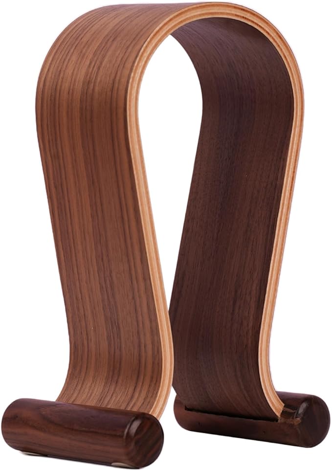 Wood Headphone Stand for Desk by ZJL