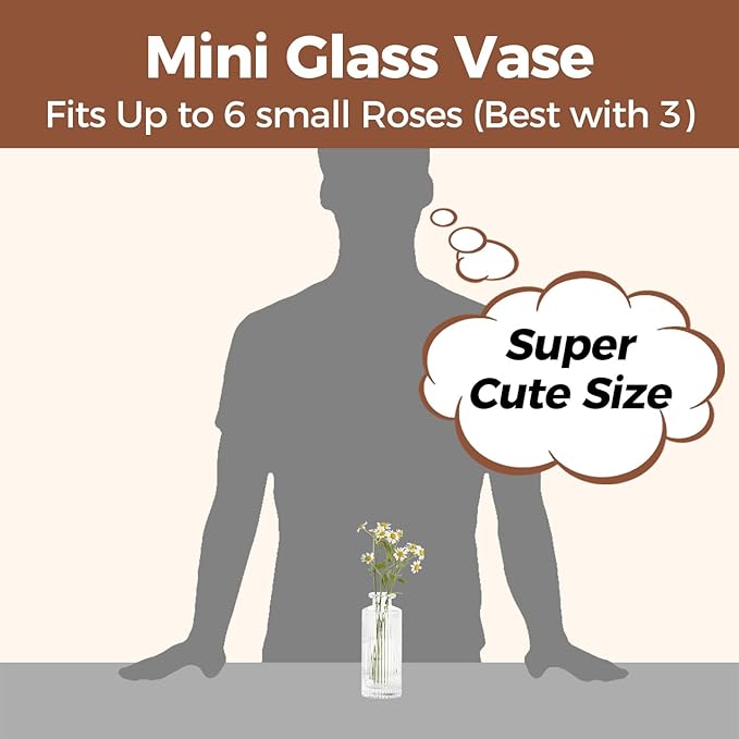 ComSaf Small Bud Vases Set of 12, 5.2 inch Glassl Bud Vase in Bulk, Mini Flower - Image 5