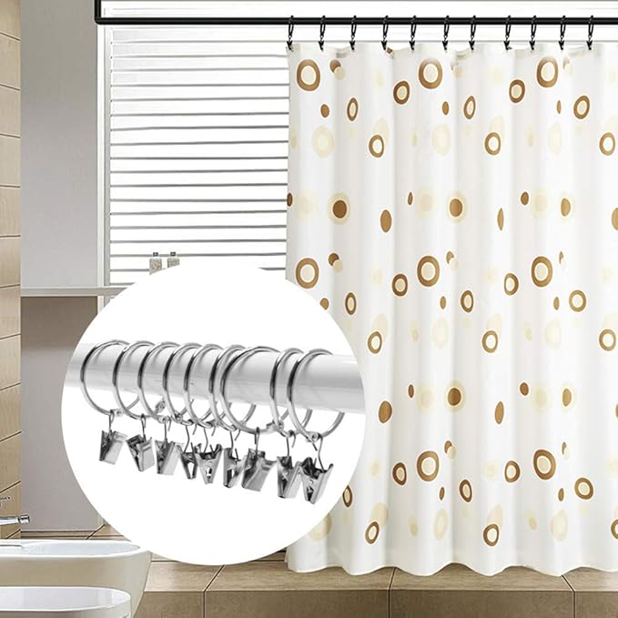 JANYUN 120 Pack Heavy-Duty Hook Clip Set Metal Curtain Clips - Image 5