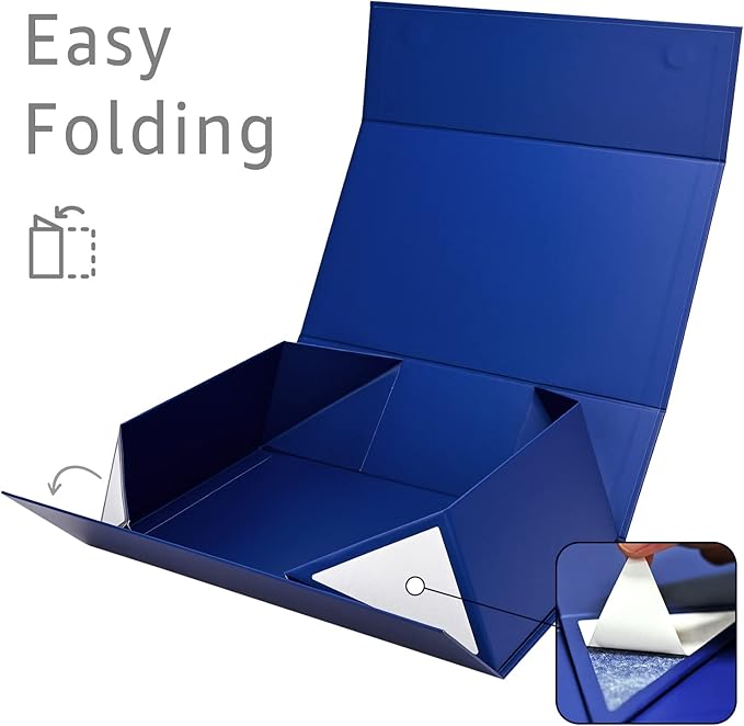 LIFELUM Navy Blue Gift Boxes 2 Pack 13.85 x 8.35 x 4.45 inch, Gift Box - Image 2