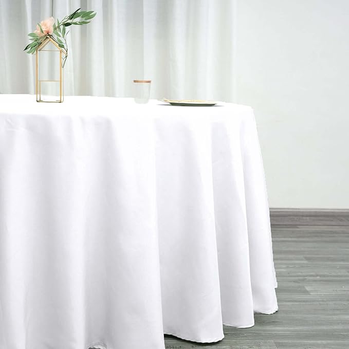 Efavormart Round Tablecloth, 120 Inch Stain & Wrinkle Resistant Washable Table - Image 2