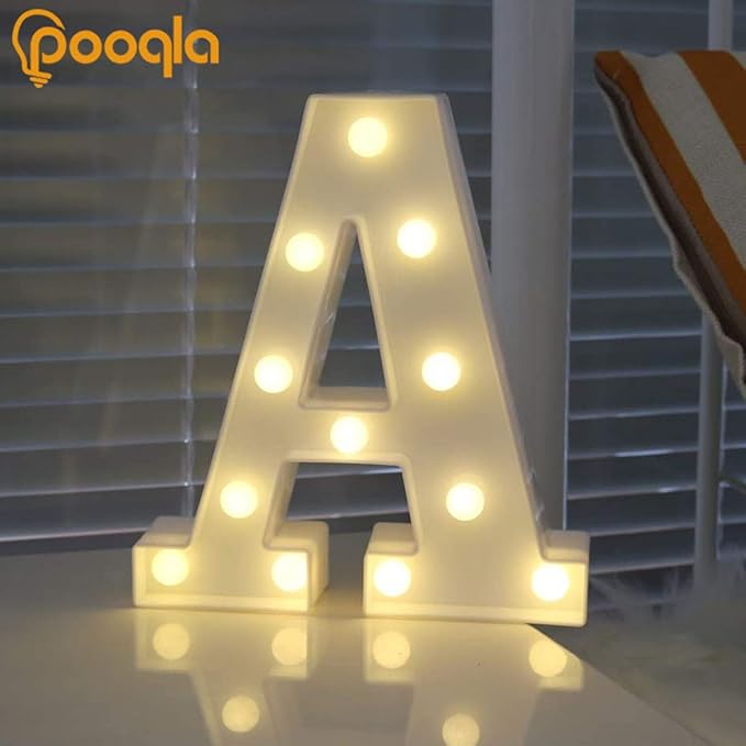 Pooqla LED Marquee Letter Lights Sign, Light Up Alphabet Letter - Image 4