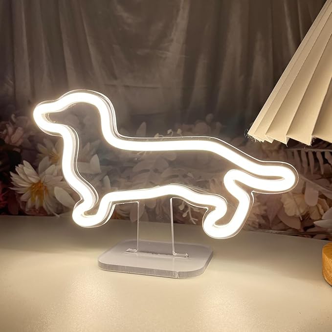 Dog Table Number Neon Sign Desk Lamp Night Light Wedding Letter LED Neon Sign - Image 3