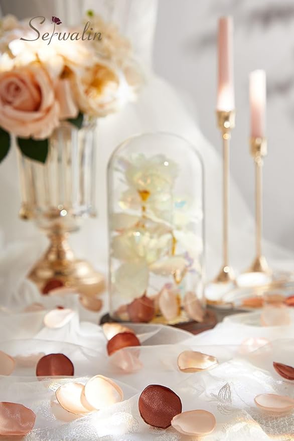 Serwalin 500Pcs Silk Rose Petals Artificial Flower Petals - Image 4
