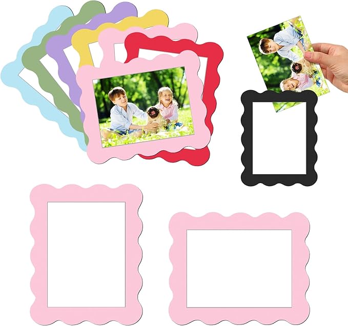 Kingdder 12 Pcs Scalloped Magnetic Picture Frame by Kingdder
