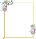 6.6FT x 5.2FT Wedding Arch Backdrop Gold Square Backdrop Stand Metal Balloon by Fomcet