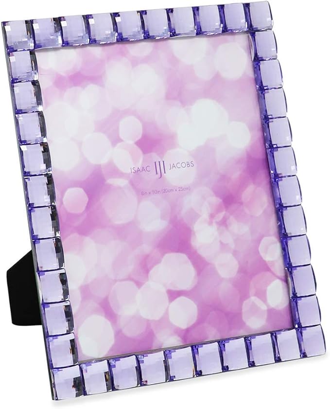 Isaac Jacobs Decorative Sparkling Light Purple Jewel Picture Frame, Photo by IsaacJacobs