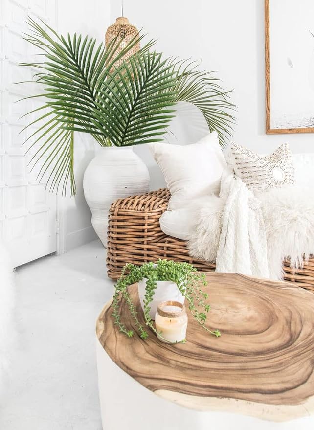 Large Artificial Palm Leaves Palm Fronds Tropical Leaves Areca Palm Branches - Image 5