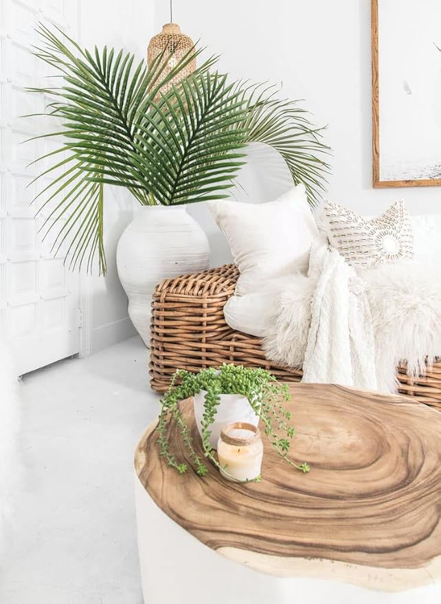 Large Artificial Palm Leaves Palm Fronds Tropical Leaves Areca Palm Branches - Image 4