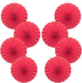 Red Birthday Decorations, DIY Red Paper Fans Hanging Decoration, Party Supplies by BARTHEW