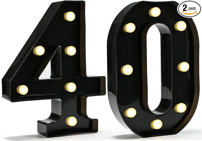 Pooqla Decorative Led Light Up Number Letters by Pooqla
