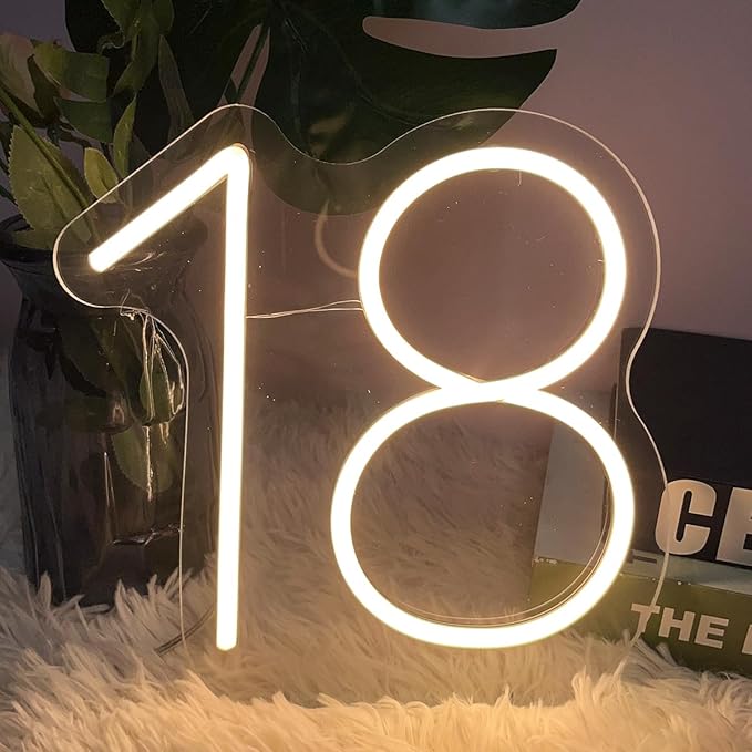18 Year Old Neon Sign for First Birthday Party Neon Sign Custom Light Up Sign - Image 2