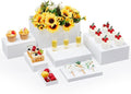 Leinuosen 7 Pcs Large Buffet Risers Set 6" to 12" Acrylic Display Box Catering by Leinuosen