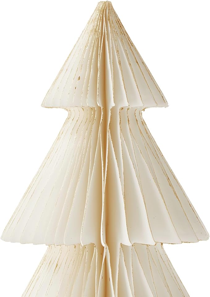 LampLust White Honeycomb Paper Trees, 2 Pack, 6 & 8 Inch, Winter Ornaments - Image 4
