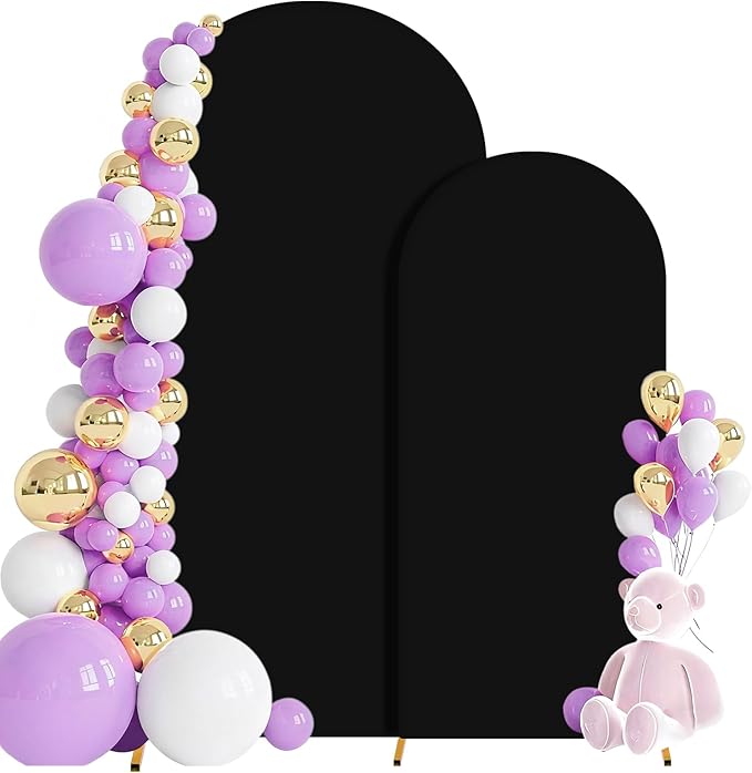 Wedding Arch Cover 6FT 7.2FT Arch Backdrop Cover Fitted Spandex Covers Set of 2 by Unknown
