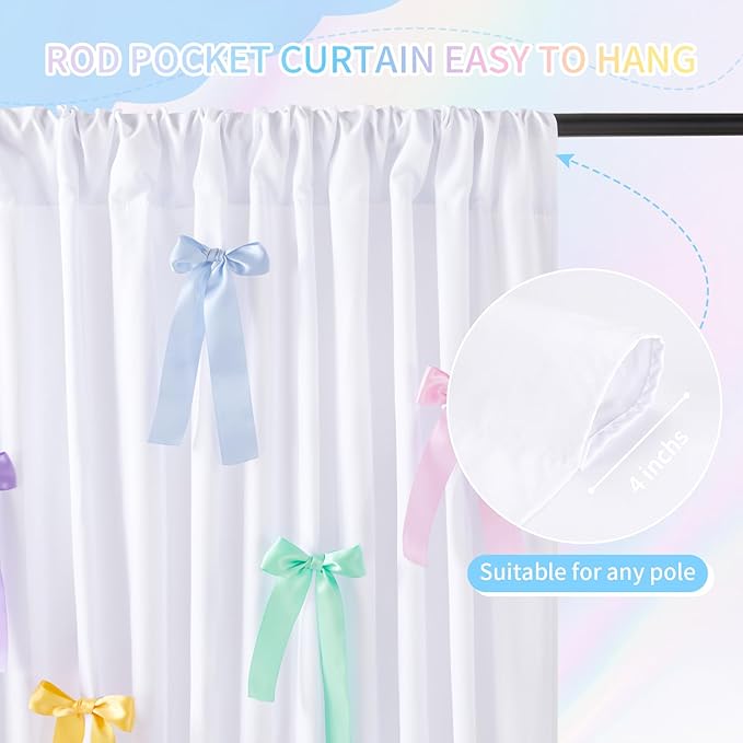 White Backdrop Curtain: 5.8×8ft Backdrop DIY Creative Photography Props - Image 5
