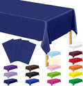 4 PCS Navy Plastic Tablecloths for Rectangle and Round Tables, Baptism by QZYL