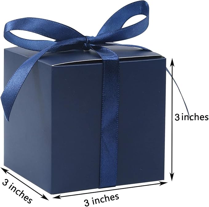 COTOPHER 25pcs Wedding Favor Boxes, Paper Gift Boxes 3x3x3 Inches Small Gift - Image 6