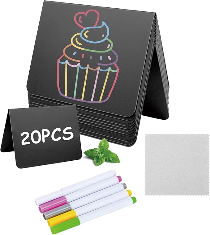 20 Pack Mini Chalkboard Signs, Food Labels - Image 8